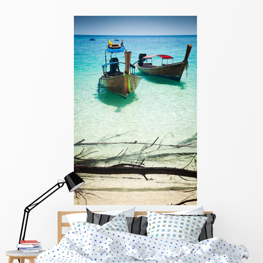 Longtail Boats Beautiful Beach Wall Decal
