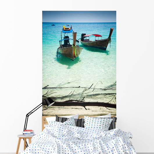 Longtail Boats Beautiful Beach Wall Decal
