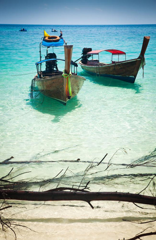 Longtail Boats Beautiful Beach Wall Decal