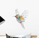 Rainbow Colored Hummingbird Wall Decal