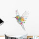 Rainbow Colored Hummingbird Wall Decal
