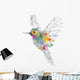 Rainbow Colored Hummingbird Wall Decal