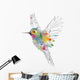 Rainbow Colored Hummingbird Wall Decal