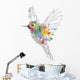 Rainbow Colored Hummingbird Wall Decal