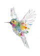 Rainbow Colored Hummingbird Wall Decal