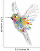 Rainbow Colored Hummingbird Wall Decal