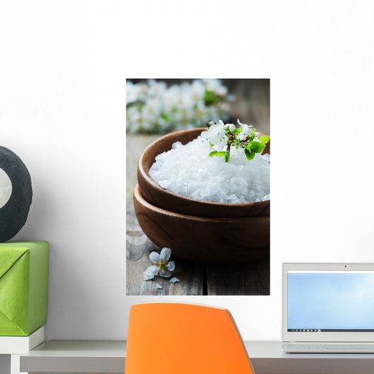 White Salt and Flowers Wall Decal