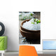 White Salt and Flowers Wall Decal