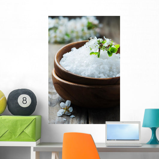 White Salt and Flowers Wall Decal