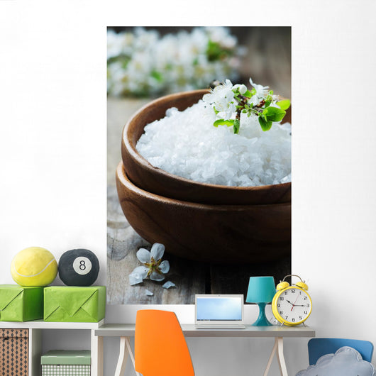 White Salt and Flowers Wall Decal