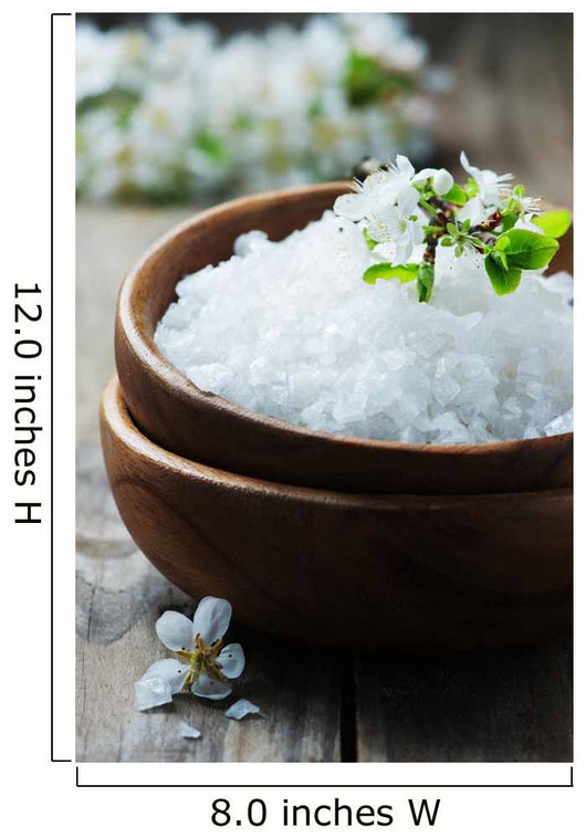 White Salt and Flowers Wall Decal