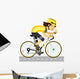 Young Racing Cyclist Woman Wall Decal