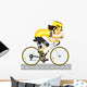Young Racing Cyclist Woman Wall Decal