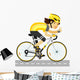 Young Racing Cyclist Woman Wall Decal