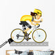 Young Racing Cyclist Woman Wall Decal