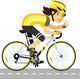 Young Racing Cyclist Woman Wall Decal