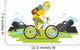 Young Bicyclist Man Riding Wall Decal