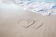 White Sandy Hand-drawn Hearts Wall Decal