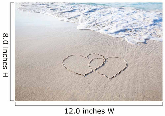 White Sandy Hand-drawn Hearts Wall Decal