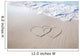 White Sandy Hand-drawn Hearts Wall Decal
