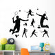 Badminton Player Silhouette Wall Stickers Wall Decal