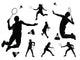 Badminton Player Silhouette Wall Stickers Wall Decal
