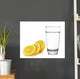 Water with Lemon White Wall Decal