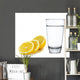 Water with Lemon White Wall Decal