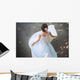 Beautiful Bride Standing Back Wall Decal