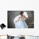 Beautiful Bride Standing Back Wall Decal