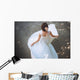 Beautiful Bride Standing Back Wall Decal