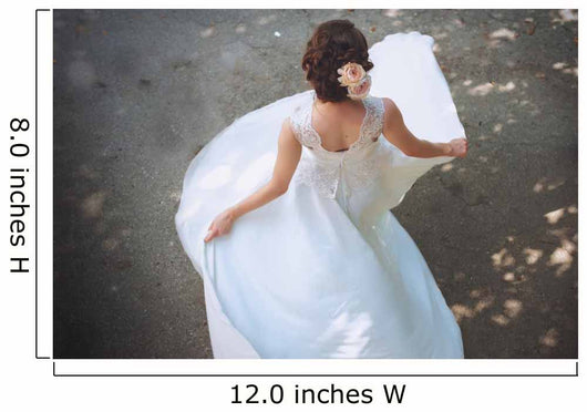 Beautiful Bride Standing Back Wall Decal