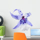 Blue Orchid Bloom with Wall Decal