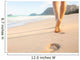Woman Walking Sandy Beach Wall Decal