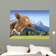 Kuh Vor Berglandschaft Und Wall Decal