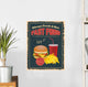 Vintage Fast Food Poster Wall Decal