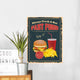 Vintage Fast Food Poster Wall Decal
