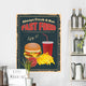 Vintage Fast Food Poster Wall Decal