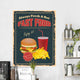 Vintage Fast Food Poster Wall Decal