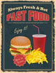 Vintage Fast Food Poster Wall Decal