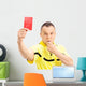 Furious Football Referee Wall Decal