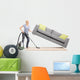 Housewife Lifting Sofa and Wall Decal