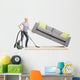 Housewife Lifting Sofa and Wall Decal