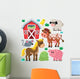 Barnyard Farm Animals Wall Decal Sticker Set