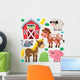 Barnyard Farm Animals Wall Decal Sticker Set