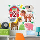Barnyard Farm Animals Wall Decal Sticker Set