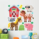 Barnyard Farm Animals Wall Decal Sticker Set