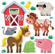 Barnyard Farm Animals Wall Decal Sticker Set