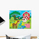 Barnyard Farm Scene Wall Decal