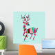 Modern Geometric Triangle Reindeer Wall Decal
